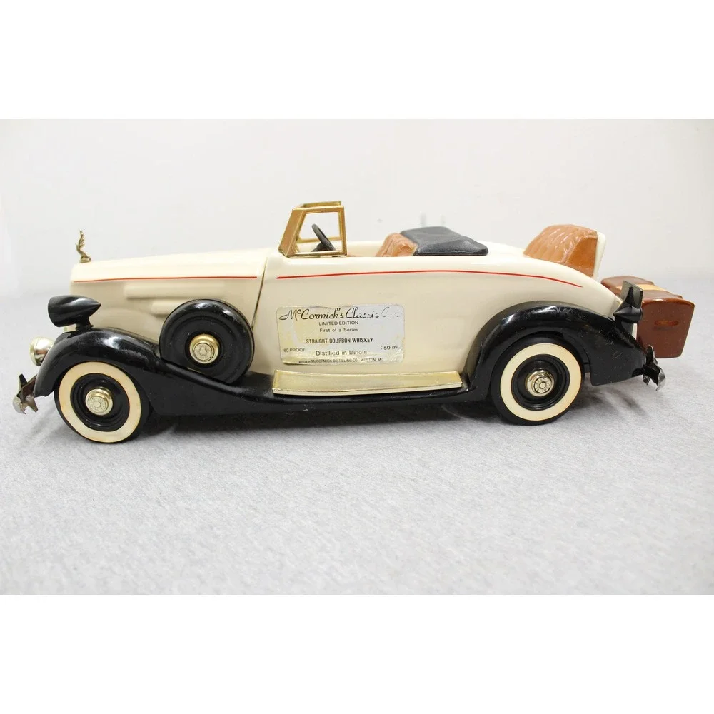 McCormick Decanter 1937 Packard Twelve Cream Black Classic Car Series Limited Ed